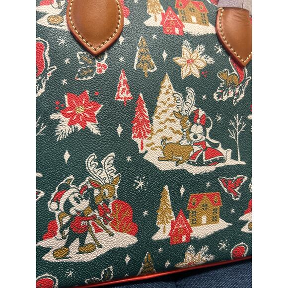 NWT Disney Dooney & Bourke Mickey Minnie Mouse Christmas 2022 Satchel Purse Bag - Picture 3 of 16